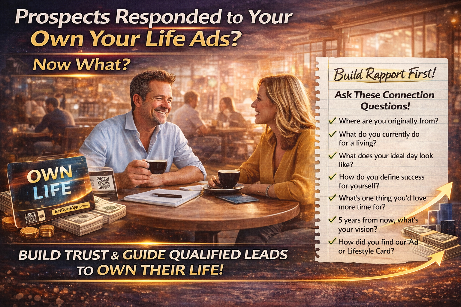 What to do when prospects respond to Own Your Life Ads or Lifestyle Card Prospecting.