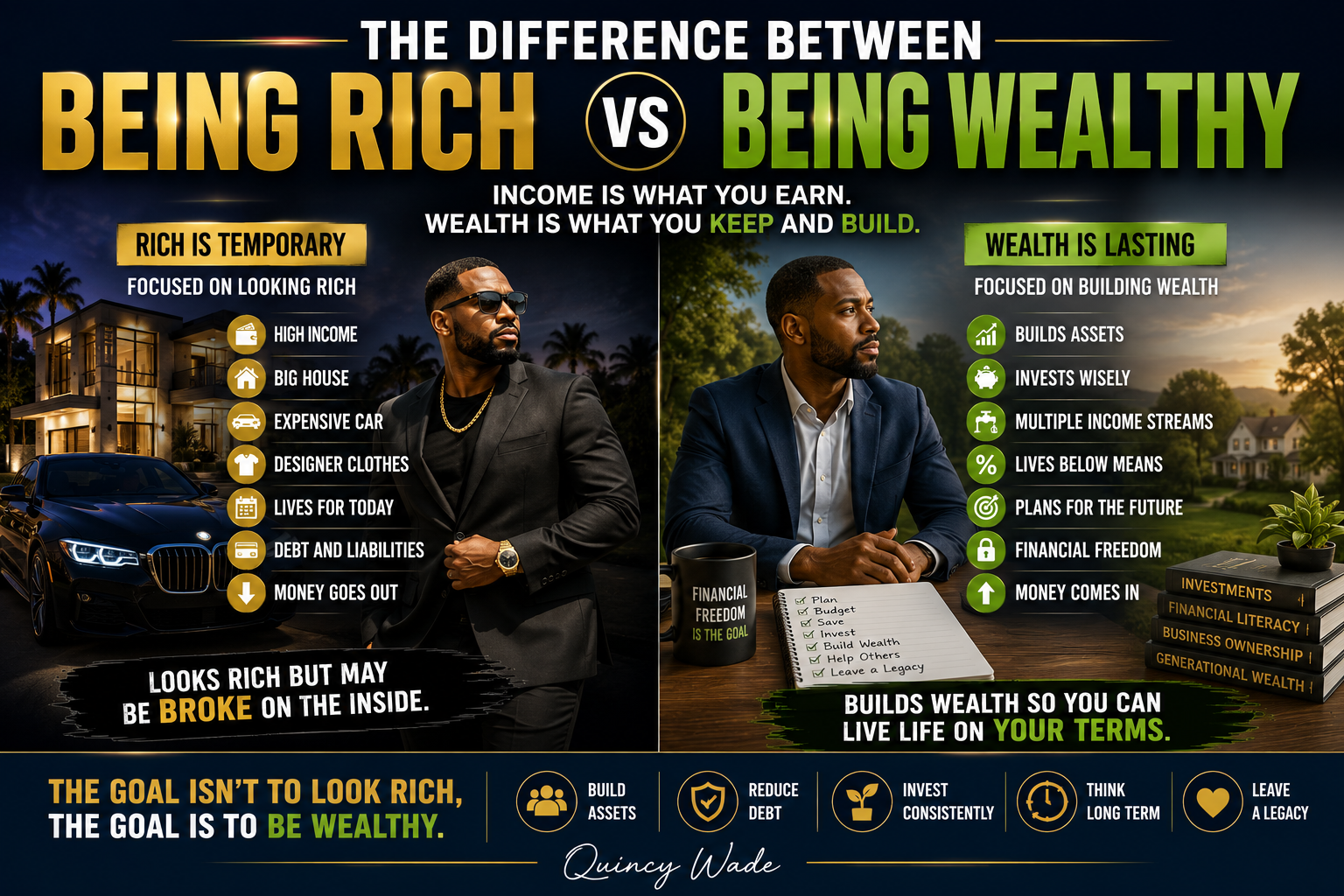 The Difference Between Being Rich and Being Wealthy